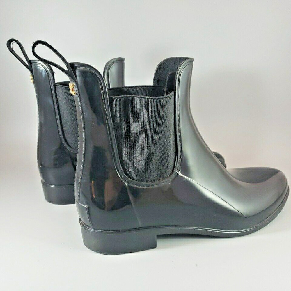Sam Edelman Tinsley Black Pull-On Black Patent Rain Boot - Size 7M